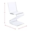 Catania Modern / Contemporary Acrylic Z-Chair in Clear Finish