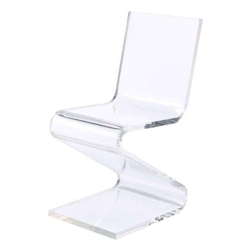 Catania Modern / Contemporary Acrylic Z-Chair in Clear Finish