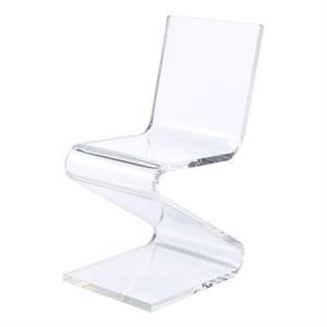 catania modern / contemporary acrylic z-chair in clear finish