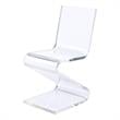 Catania Modern / Contemporary Acrylic Z-Chair in Clear Finish