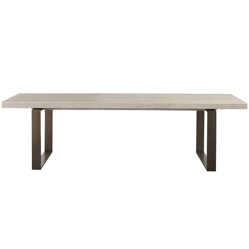Catania Robards Butterfly Leaf Wood Dining Table in Quartz Gray