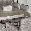 Catania Robards Butterfly Leaf Wood Dining Table in Quartz Gray