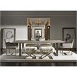 Catania Robards Butterfly Leaf Wood Dining Table in Quartz Gray