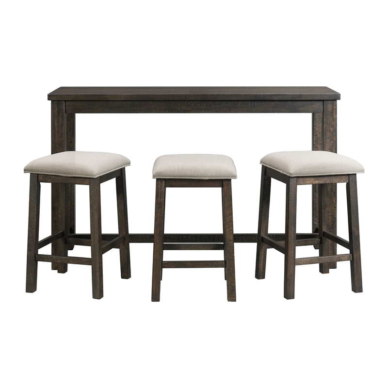 Catania Modern / Contemporary Multipurpose Bar Table Set in Brown
