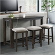 Catania Modern / Contemporary Multipurpose Bar Table Set in Brown