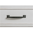 Catania Modern / Contemporary 3 Drawer Armoire White with Gray Top