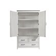 Catania Modern / Contemporary 3 Drawer Armoire White with Gray Top