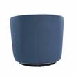 Catania Blue Velvet with Contrasting Cream Welt Barrel Swivel Chair