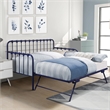 Catania Modern / Contemporary Metal Daybed with Trundle in Navy Blue