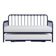 Catania Modern / Contemporary Metal Daybed with Trundle in Navy Blue