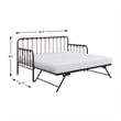 Catania Modern / Contemporary Metal Daybed with Trundle in Dark Bronze