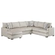 Catania 2-Piece Sectional with Accent Pillows in Cream Finish