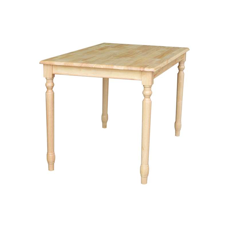 Catania Modern Solid Wood Casual Dining Table in Natural Brown