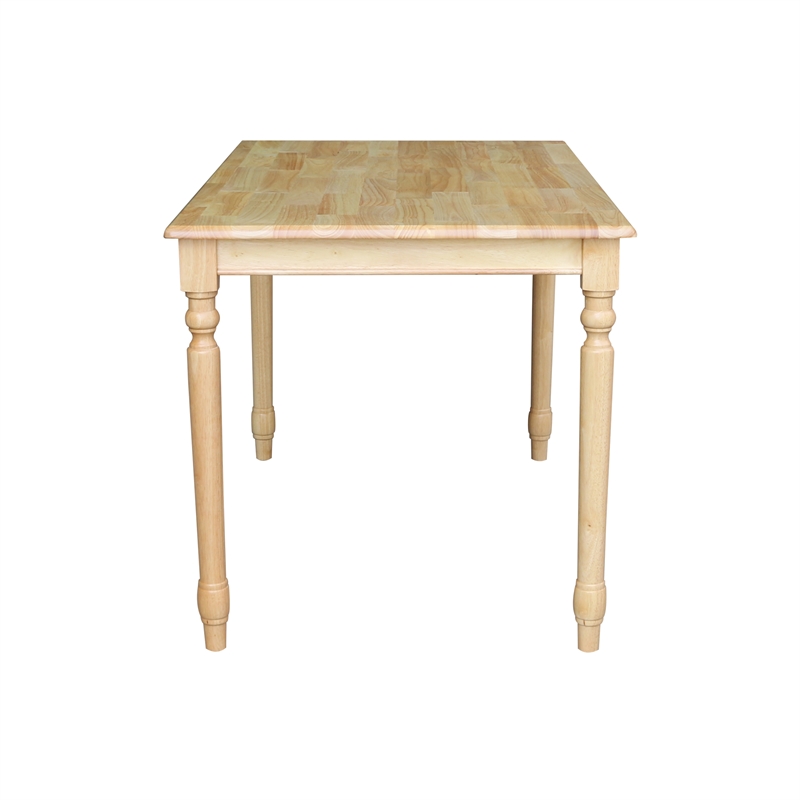 Catania Modern Solid Wood Casual Dining Table in Natural Brown