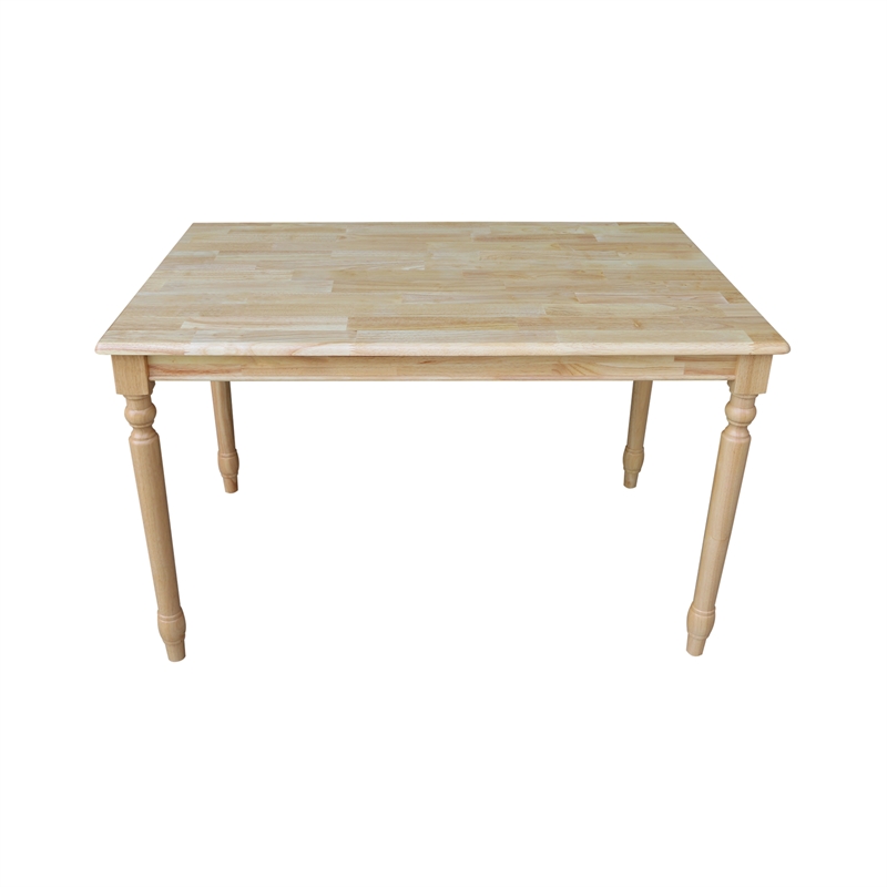 Catania Modern Solid Wood Casual Dining Table in Natural Brown