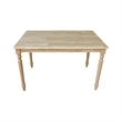 Catania Modern Solid Wood Casual Dining Table in Natural Brown
