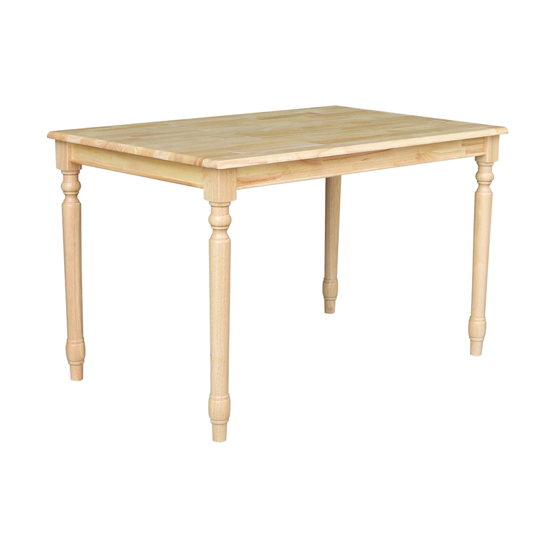 Catania Modern Solid Wood Casual Dining Table in Natural Brown