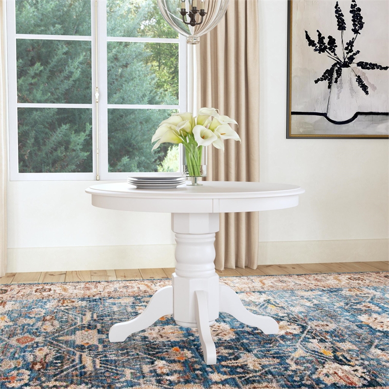 Catania Modern / Contemporary Warwick Wood Dining Table in Off White