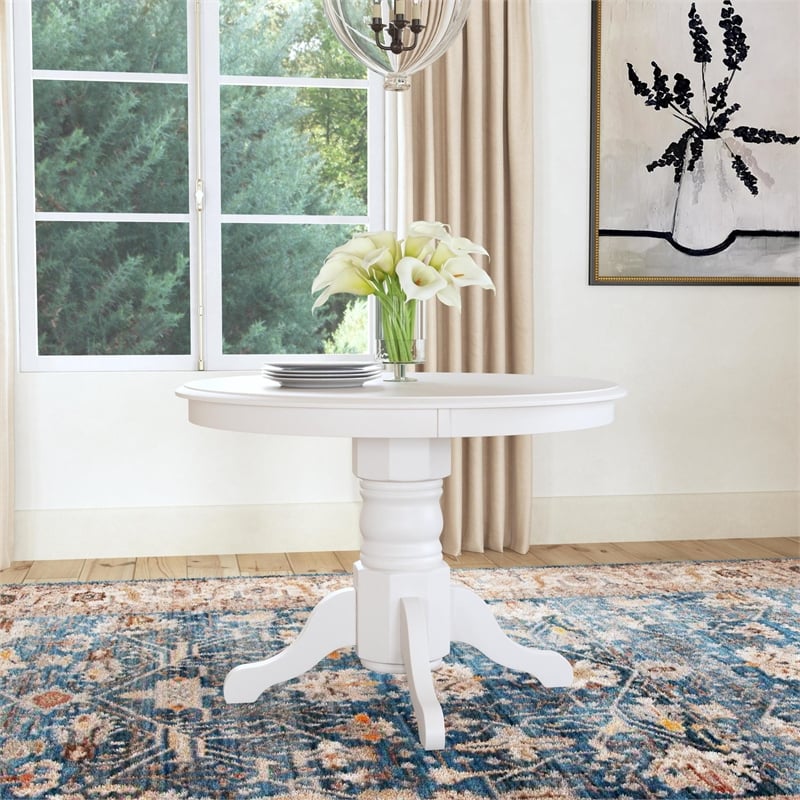 Catania Modern / Contemporary Warwick Wood Dining Table in Off White