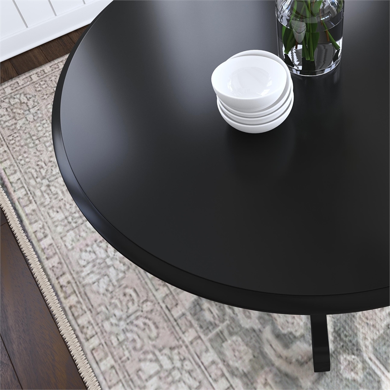 Catania Modern / Contemporary Blair Wood Dining Table in Black Finish