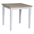 Catania Modern Square Casual Dining Table in White and Natural