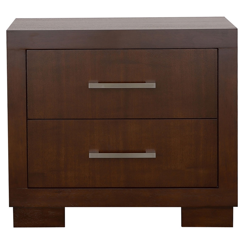 Catania Modern / Contemporary 2-Drawer Wood Nightstand in Cappuccino
