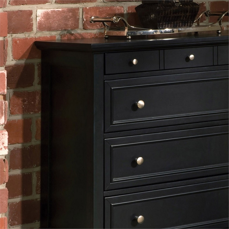 Catania Modern / Contemporary Engineered Wood Chest in Black Finish