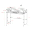 Catania Modern / Contemporary Metal Twin Loft Bunk Bed in Black