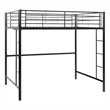 Catania Modern / Contemporary Metal Twin Loft Bunk Bed in Black