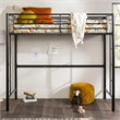 Catania Modern / Contemporary Metal Twin Loft Bunk Bed in Black