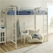 Catania Modern / Contemporary White Premium Metal Twin Loft Bunk Bed