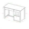 Catania Modern / Contemporary Solid Wood Desk in White Finish