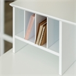 Catania Engineered Wood Writing Desk with Solid Wood Legs and Hutch in White
