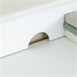 Catania Engineered Wood Writing Desk with Solid Wood Legs and Hutch in White