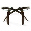 Catania Modern / Contemporary Demilune Sofa Table in Mahogany Finish