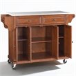 Catania Modern / Contemporary Stainless Steel Top Kitchen Cart in Cherry