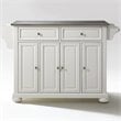 Catania Modern / Contemporary Stainless Steel Top Kitchen Island in White