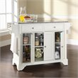 Catania Modern / Contemporary Gray Granite Top Kitchen Island in White