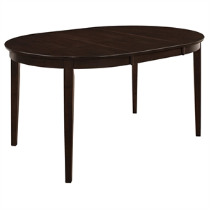 Catania Modern Oval Butterfly Leaf Wood Dining Table in Cappuccino