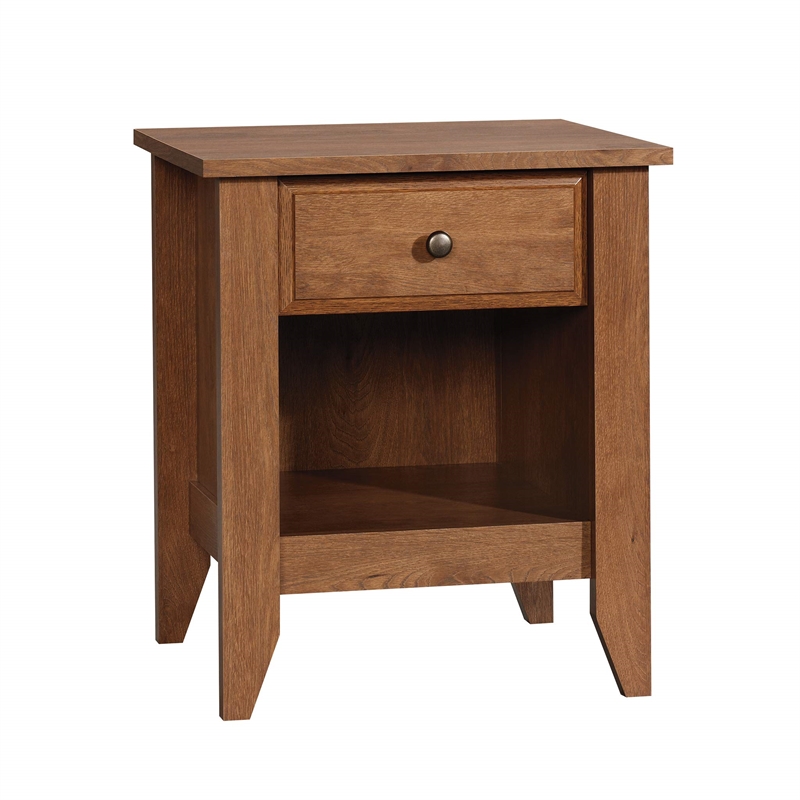 Catania Modern / Contemporary Nightstand in Oiled Oak Finish