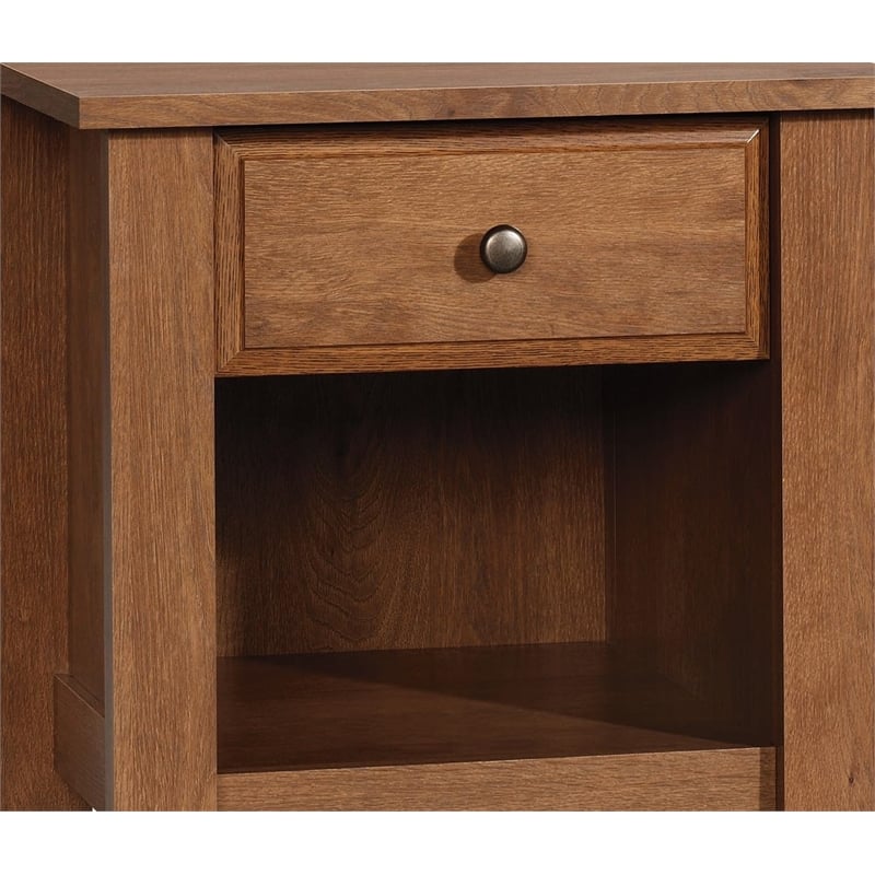 Catania Modern / Contemporary Nightstand in Oiled Oak Finish