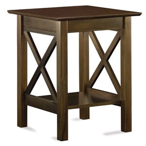 catania  transitional solid wood printer stand in walnut finish