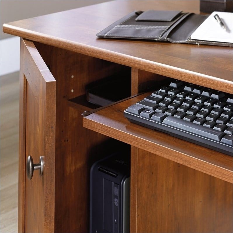 Catania Modern / Contemporary Computer Desk in Brushed Maple Finish