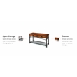 Catania 2-Drawer Modern Wood Console Table in Distressed Oak