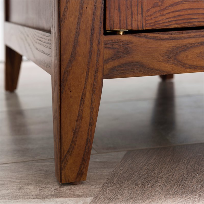 Catania Modern / Contemporary Mission Cabinet Wood End Table in Brown/Russet