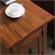 Catania Modern / Contemporary Mission Cabinet Wood End Table in Brown/Russet
