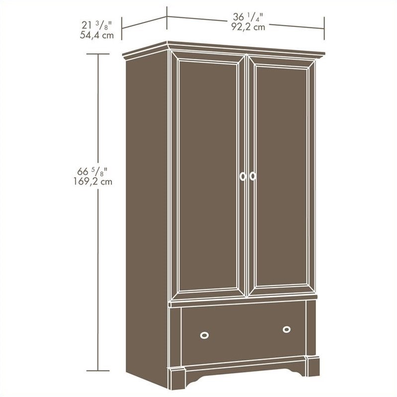 Catania Traditional Engineered Wood Wardrobe Armoire in Select Cherry