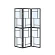Catania Modern Wood Three Panels Folding Screen Room Divider in Black