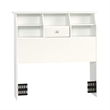 Catania Modern / Contemporary Twin Bookcase Headboard in White Finish