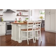 Catania Modern / Contemporary Wood Kitchen Island Set in Off White